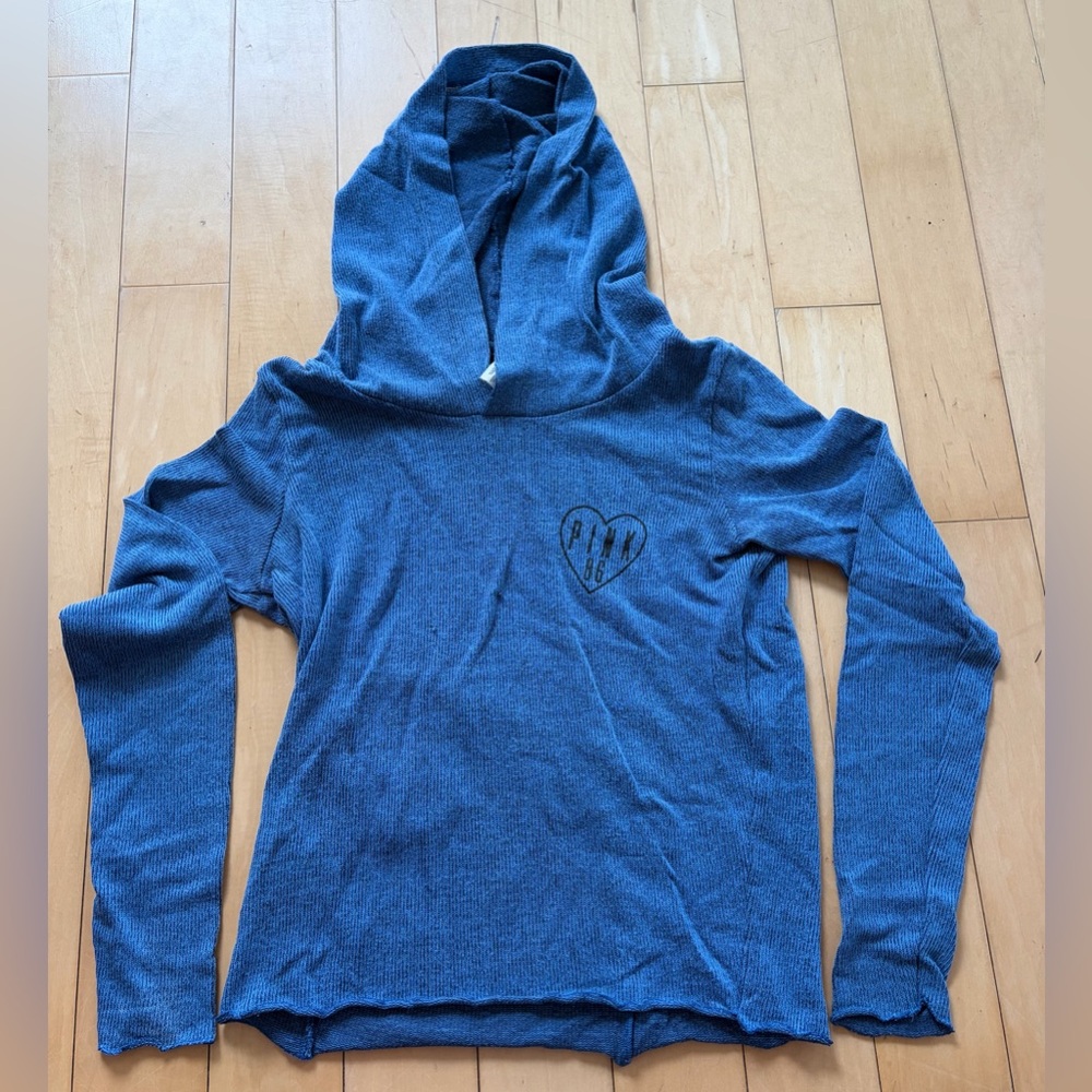 Victoria's Secret Pink Blue Heart Hoodie